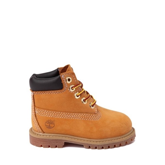 Red Timberland Nubuck Lace Up Lug Sole Waterproof Kids Unisex Boots Siz… - Picture 2 of 10